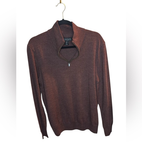 Christian Lacroix merino wool zip down pullover sweater L - Picture 1 of 5